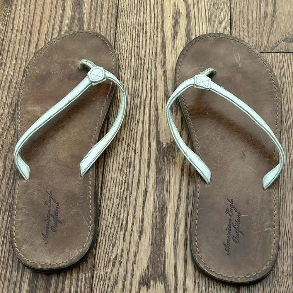 American Eagle leather Thong